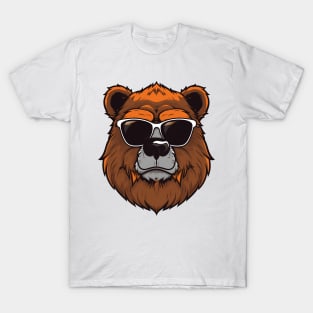 Sarcastic furry bear logo white T-Shirt